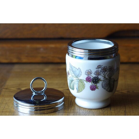 Royal Worcester Egg Coddler Lavinia Pattern Standard Size Porcelain Egg Poacher - Picture 4 of 5